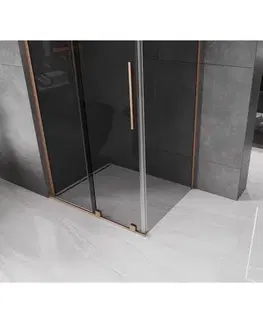 Sprchovacie kúty MEXEN/S - Velar L sprchovací kút, posuvné dvere 120 x 110, grafit, meď kartáčovaná - 871-120-110-33-65 871-120-110-43-65