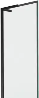 Sprchové dvere MEXEN/S - Next L vaňová zástena FIX 50 x 150, čierna vzor, čierna 895-050-000-03-70-70