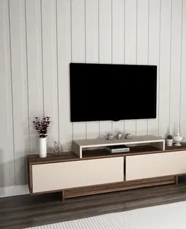 TV stolíky TV stolík Grasyas - Light Walnut, Beige