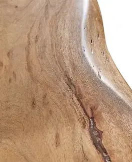Jedálenské stoly DELIFE Jedálenský stôl Edge 260x100 akácia prírodná kov skosený Live-Edge
