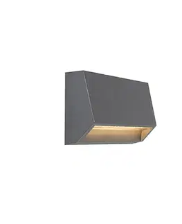 Vonkajšie nástenné svietidlá Moderné vonkajšie nástenné svietidlo tmavosivé vrátane LED IP65 - Sandstone 2