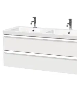 Kúpeľňový nábytok Kúpeľňová skrinka s umývadlom Naturel Pavia 120x53x49 cm biela mat biela úchytka PAVIA3120ZBI PAVIA3120ZBI