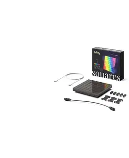 Svietidlá Twinkly TWQ064STW-01-BUSB - LED RGB Panel SQUARES 64xLED 16x16 cm Wi-Fi TWQ064STW-01-BUSB