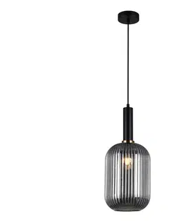 Svietidlá  PND-5588-1L-BK+SG - Luster na lanku ANTIOLA 1xE27/40W/230V čierna PND-5588-1L-BK+SG