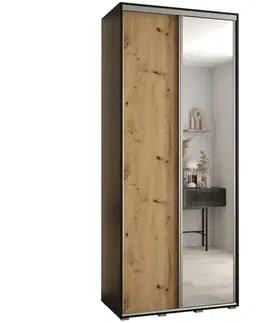 Šatníkové skrine Skriňa 45 Canaris 3 110 čierna/artisan/silver