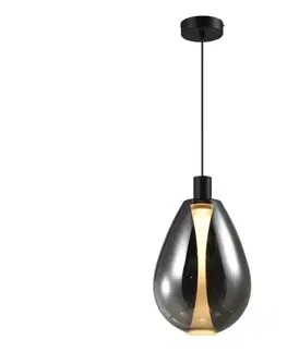 Svietidlá  Elegantný závesný luster na lane DENSO 1xGU10/10W/230V pr. 30 cm, čierny chróm 31-51387
