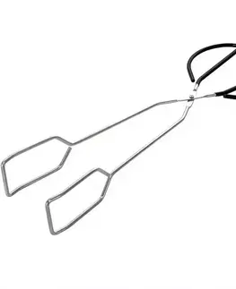 Príslušenstvo ku grilom Chrómované grilovacie kliešte, BBQ 38 cm
