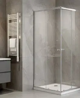 Sprchovacie kúty AQUALINE - AGGA obdĺžniková sprchová zástěna 800x700, čiré sklo HLF708Y
