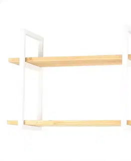 Poličky v podkrovnom štýle Polička Loft 07-01/B 59,5/43/24,3 cm biela