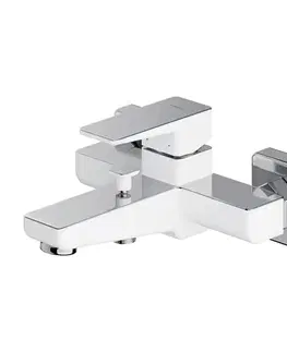 Kúpeľňové batérie OMNIRES - PARMA vaňová batéria chróm / biela /CRB/ PM7430CRB