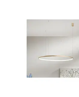Svietidlá Ondaluce - LED stmievateľný závesný luster na lanku SOEL LED/47W/230V Ø 100 cm zlatý SO.SOEL/100-ORO