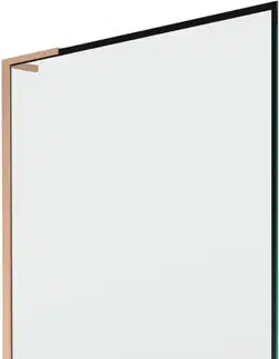 Sprchové dvere MEXEN/S - Next L vaňová zástena FIX 100 x 150, čierna vzor, meď kartáčovaná 895-100-000-03-70-65
