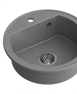 Granitové drezy Drez Cuba 210 Steingran šedá 51x18 + sifón