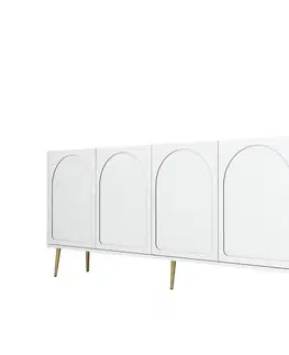 Komody Konzolový stolík Lyon 80 - White, Gold