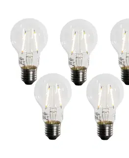 LED osvetlenie Sada 5 LED žiaroviek E27 A60 so súmrakovým senzorom 2,5 W 250 lm 2200 K