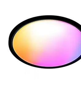 Svietidlá WiZ - LED RGB Stmievateľné stropné svietidlo SUPERSLIM LED/22W/230V Wi-Fi čierna 8720169072633