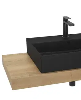 Kúpeľňový nábytok Koupelnová sestava SAT s deskou pod umyvadlo Dolce 100x8x50 cm dub halifax KSETDO15 KSETDO15