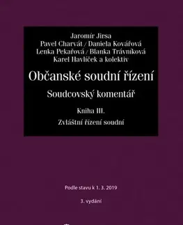 Právo ČR Občanské soudní řízení. Soudcovský komentář, Kniha III. - Zvláštní řízení soudní - Jaromír Jirsa,Kolektív autorov