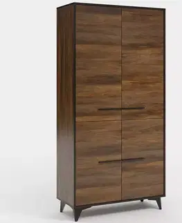 Šatníkové skrine Skriňa Frida II S2D shirin walnut