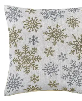 Obliečky Dakls Obliečka na vankúšik Snowflakes biela, 40 x 40 cm