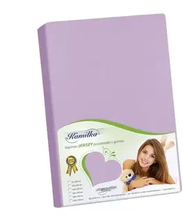 Plachty Bellatex Jersey prestieradlo Kamilka fialová, 160 x 200 cm
