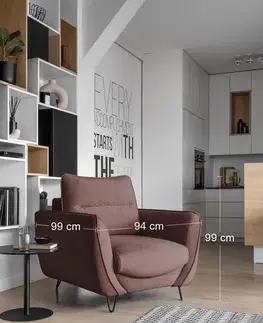 Kreslá NABBI Salma 1F kreslo tmavoružová