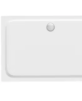 Vane REA/S - Sprchová akrylová vanička Belmond White 90x120 Krytka kartáčované zlato KPL-14373