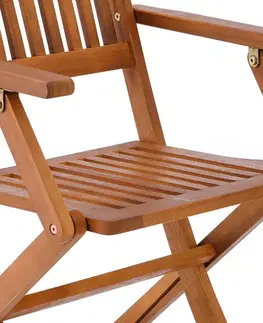 Záhradné kreslá a stoličky Záhradná skladacia stolička 2ks Dekorhome