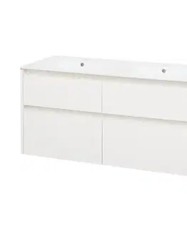 Kúpeľňový nábytok Mereo Opto, kúpeľňová skrinka s keramickým umývadlom 121 cm, biela CN913