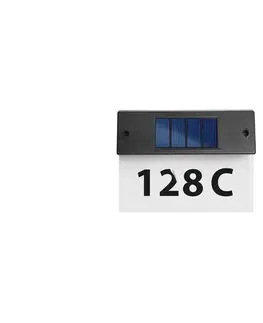 Záhradné lampy  LED Solárne domové číslo LED/1,2V/600 mAh IP44 11446C