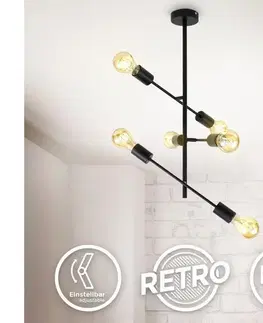 Svietidlá B.K. Licht 1344 - Luster na tyči 6xE27/60W/230V 1344