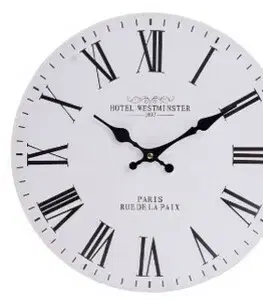 Hodiny Nástenné hodiny Hotel Westminster, pr. 34 cm, drevo