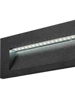 LED osvetlenie Rabalux 77190 - vonkajšie nástenné LED svietidlo KAVALA LED/6W/230V IP65 čierne 77190