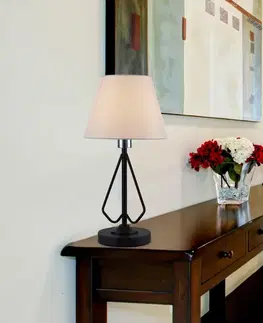 Stolové lampy Stolová lampa Morley Ledea v čiernej/bielej farbe