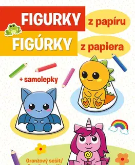 Pre deti a mládež - ostatné Figurky z papíru - Oranžový sešit / Figúrky z papiera - Oranžový zošit + samolepky