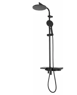 Kúpeľňové batérie REA REA - Sprchový set s batériou 150mm SANTOS čierny REA-P8803