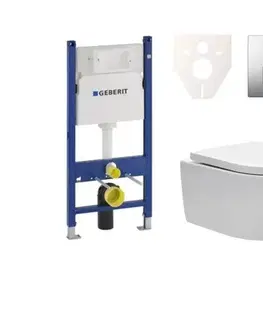 Záchody Cenově zvýhodněný závěsný WC set Geberit do lehkých stěn / předstěnová montáž + WC SAT Brevis SIKOGES7W8 SIKOGES7W8