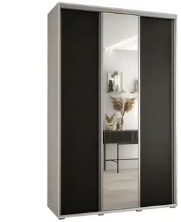 Šatníkové skrine Skriňa 45 Canaris 3 180 biela/čierna/silver