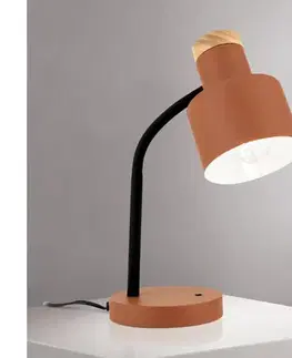 Lampy Orion - Stolová lampa GILI 1xE27/40W/230V tehlová LA 4-1233/1 korallenrot