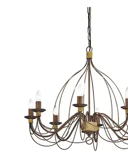Svietidlá Ideal Lux - Luster na reťazi CORTE 8xE14/40W/230V pr. 80 cm meď 057194