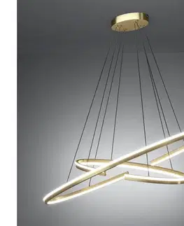Svietidlá Eglo 390487 - LED Stmievateľný luster na lanku BOGADO LED/50W/230V zlatý + DO 390487