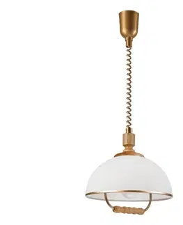 Svietidlá  Výsuvný luster RAMONA 1xE27/60W/230V hnedá/biela/dub LM-1.1.107/DĄB