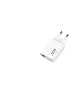 Predlžovacie káble Winner Group - Rychlonabíjací adaptér 1xUSB-C + 1xUSB-A Power Delivery 20W biela WINSIT2XQCP20