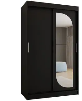 Šatníkové skrine Skriňa Lucy 120 čierna