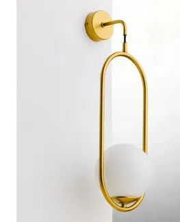 Svietidlá Jupiter 2043 - Nástenná lampa IGON 1xE14/40W/230V zlatá 2043