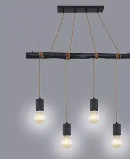 Moderné lampy do obývačky Luster 54030-4HA Čierna LW4