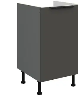 Kuchynské skrinky stojace Kuchynská skrinka Aria-Gr/Ant Anti Fingerprint 50zl 1f Bb