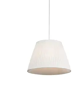 Závesné svietidlá Retro závesné svietidlo krémové 45 cm - Plisse