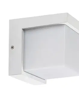 Záhradné lampy Rabalux 77096 vonkajšie nástenné LED svietidlo Andelle, biela