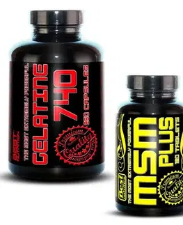 Želatína 1+1 Zadarmo: Gelatine 740 + MSM od Best Nutrition 250kaps + 250kaps + 120tbl